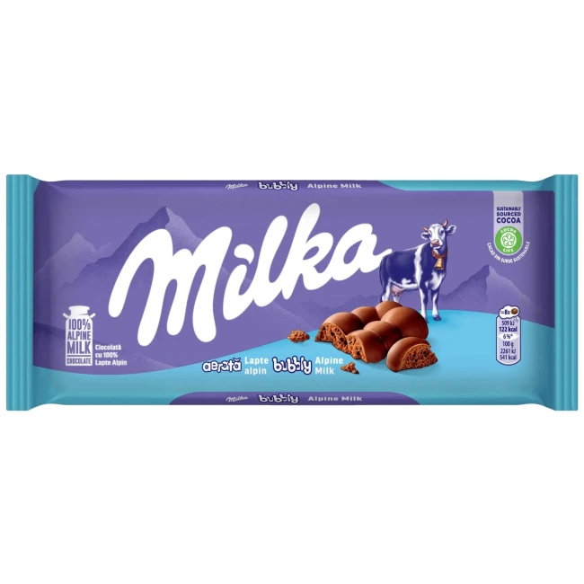 Ciocolata cu Lapte Bubbly Milka 90g